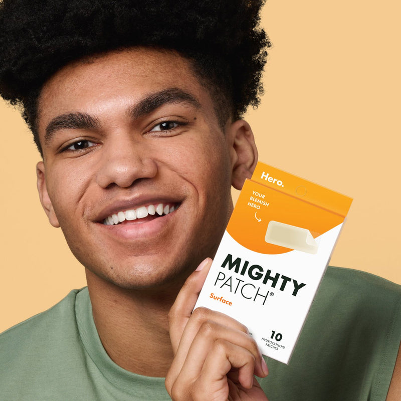 Mighty Patch™ Surface patch from Hero Cosmetics - Hydrocolloid Spot Patch  for Body, Cheek, Forehead, and Chin, Vegan-friendly (10 Count)
